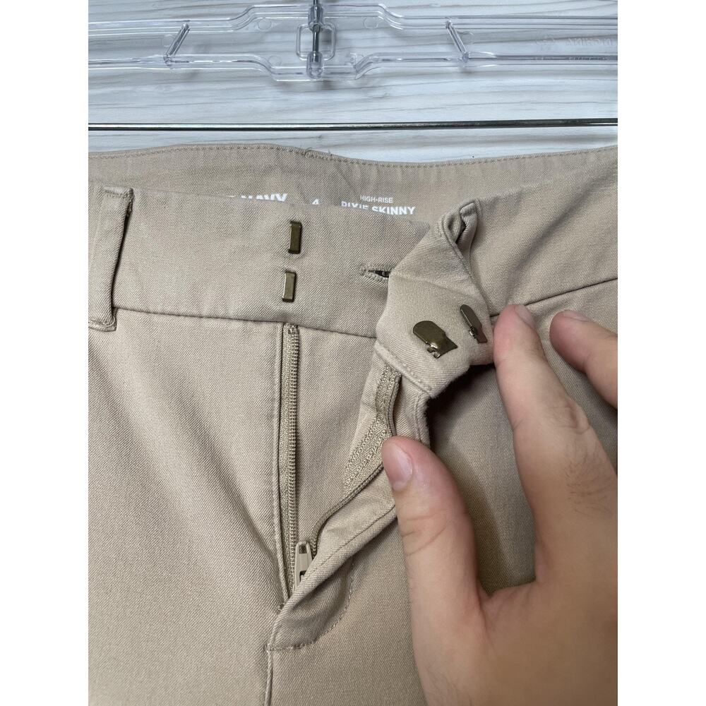 Old Navy Pants Womens 4 Brown High Rise Pixie Skinny Ankle Mocha Taffy Stretch - Picture 2 of 13